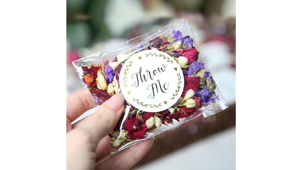 colorful biodegradable flower petals