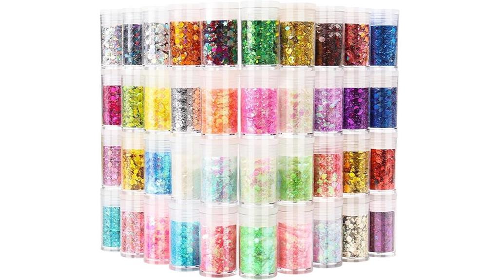 colorful holographic glitter collection