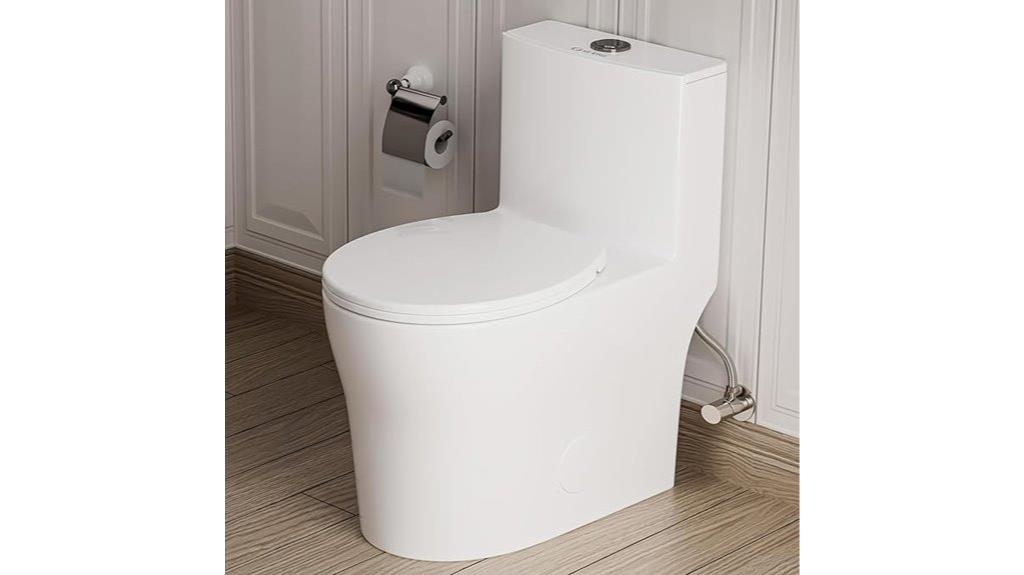 compact one piece toilet