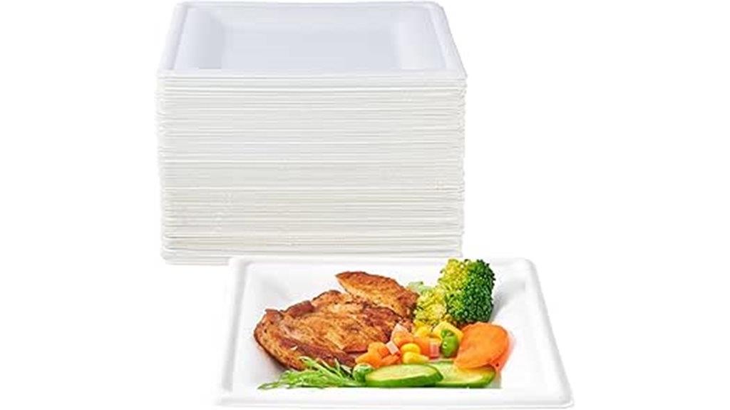 compostable square plate set
