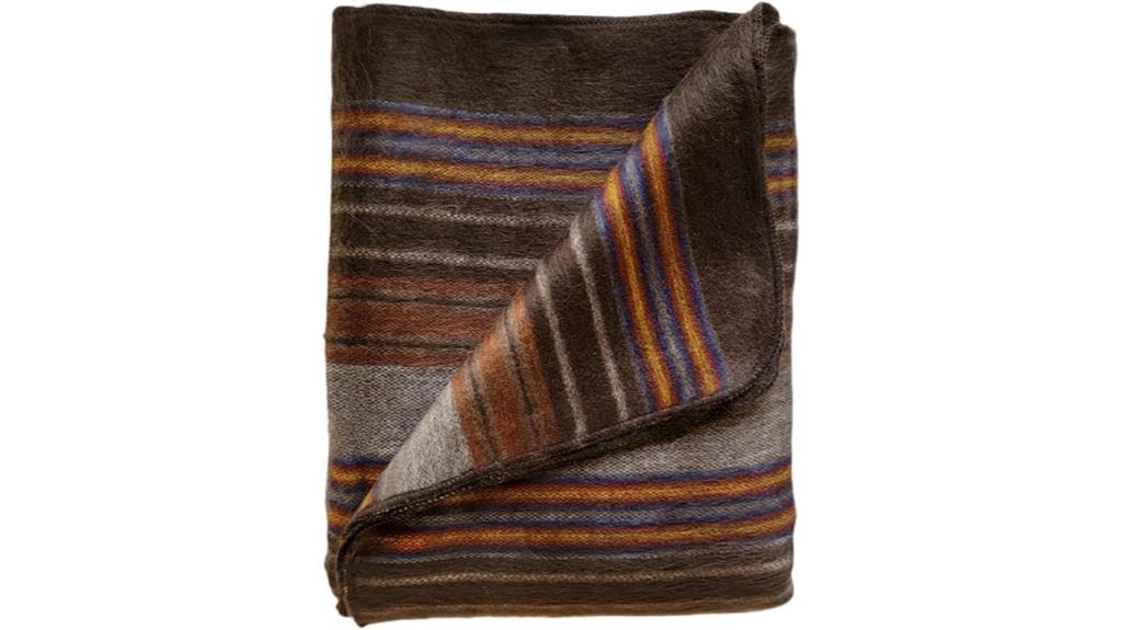 dark brown alpaca wool blanket