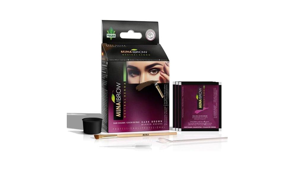 dark brown brow tint