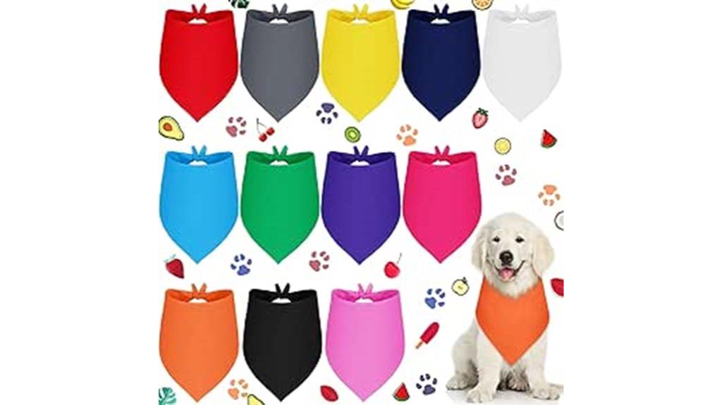 dog bandanas 12 pack set