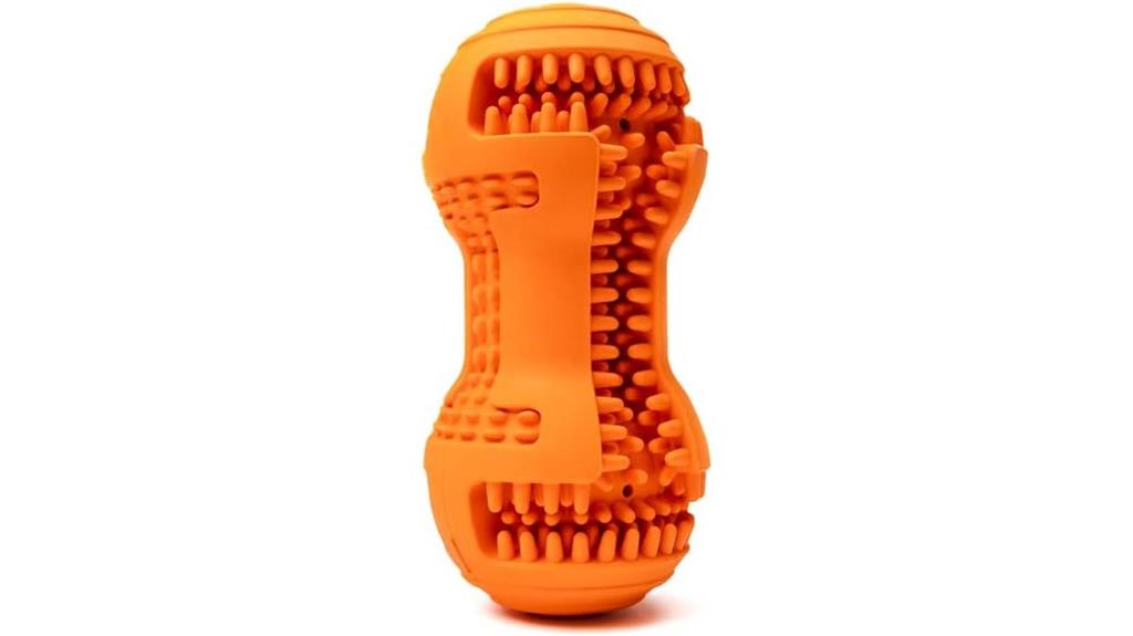 dog chew toy with cleaning features