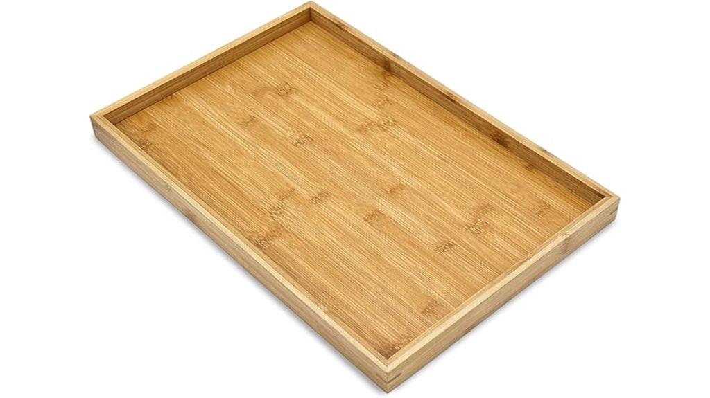 eco friendly bamboo serving tray