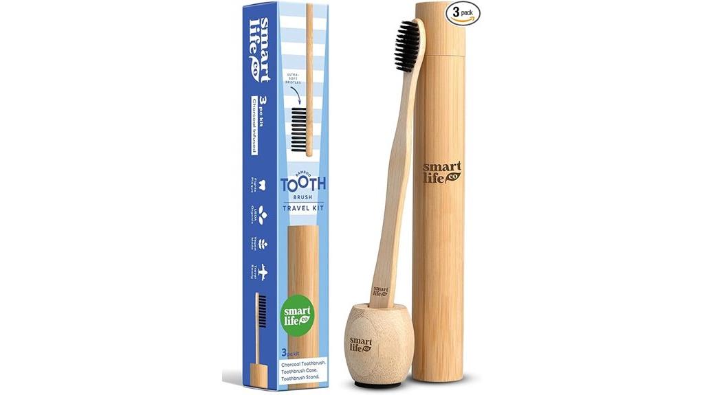 eco friendly bamboo toothbrush kit