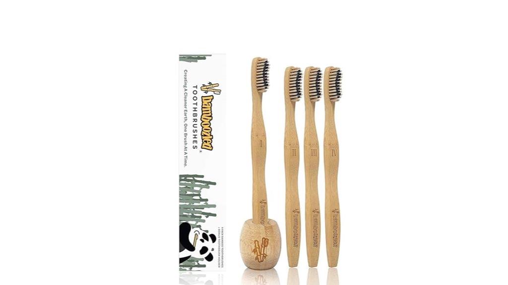 eco friendly bamboo toothbrush set