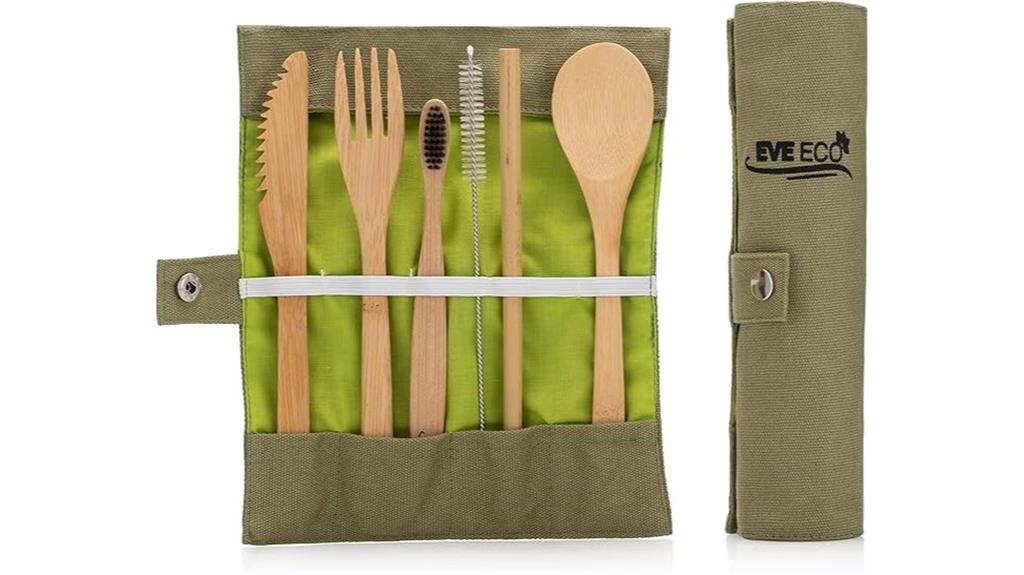 eco friendly bamboo travel cutlery