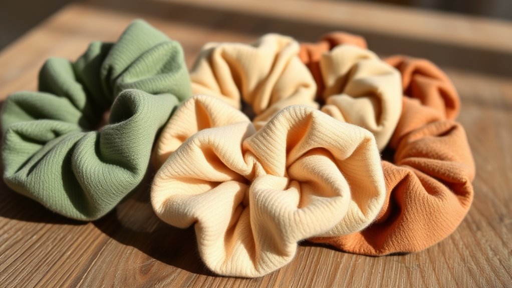 eco friendly cotton scrunchies