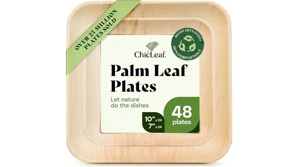 eco friendly palm leaf plates