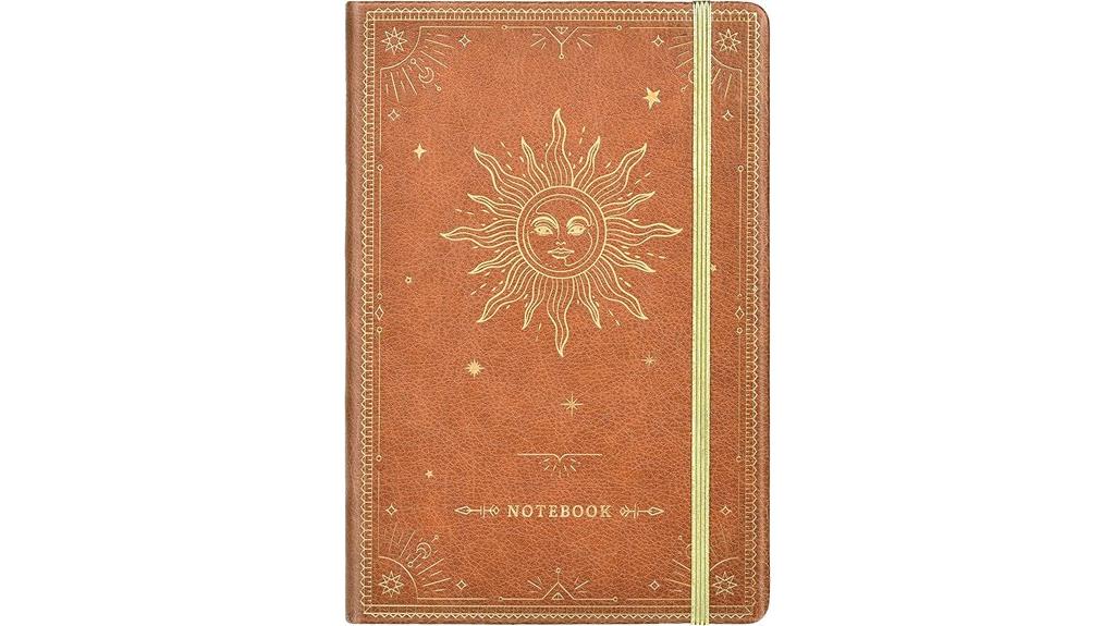 faux leather ruled notebook