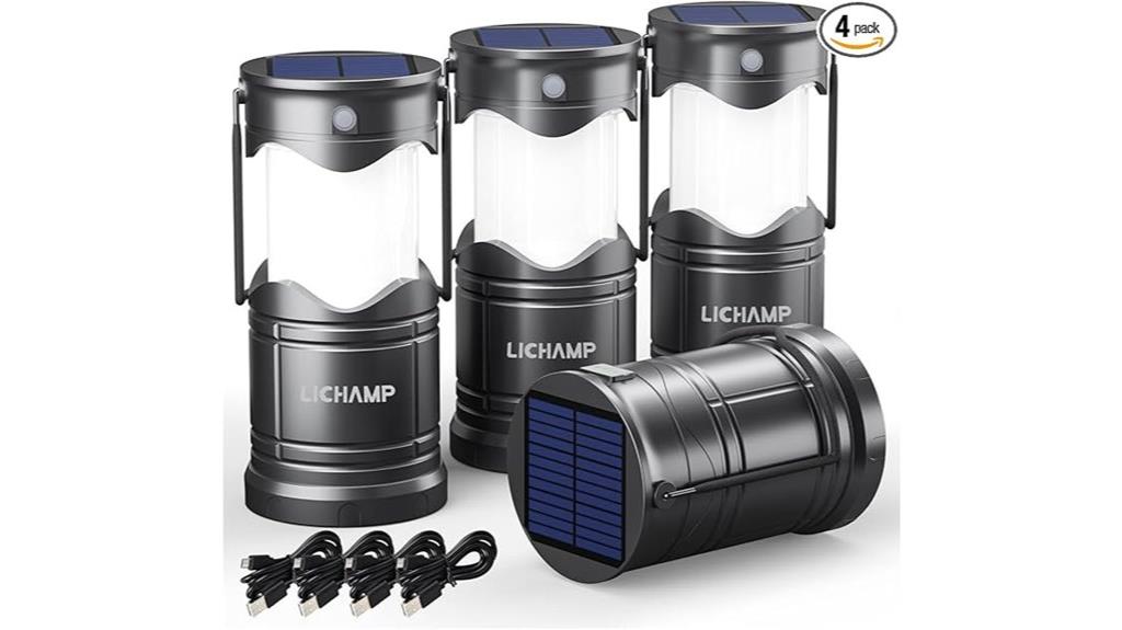 four pack solar lanterns