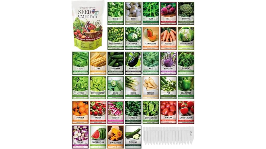 gardening starter vegetable seed kit