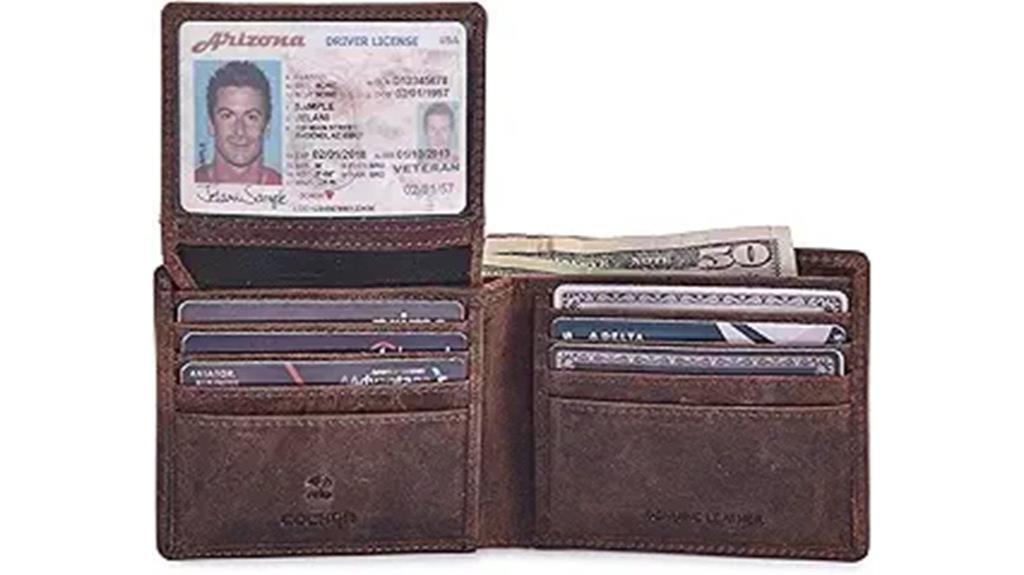 genuine leather rfid wallet