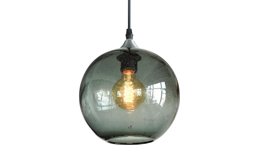 green smoke glass pendant