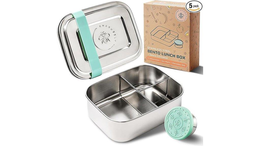 green stainless steel lunchbox