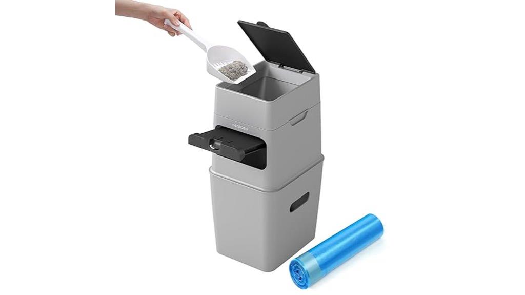 grey pet waste bin