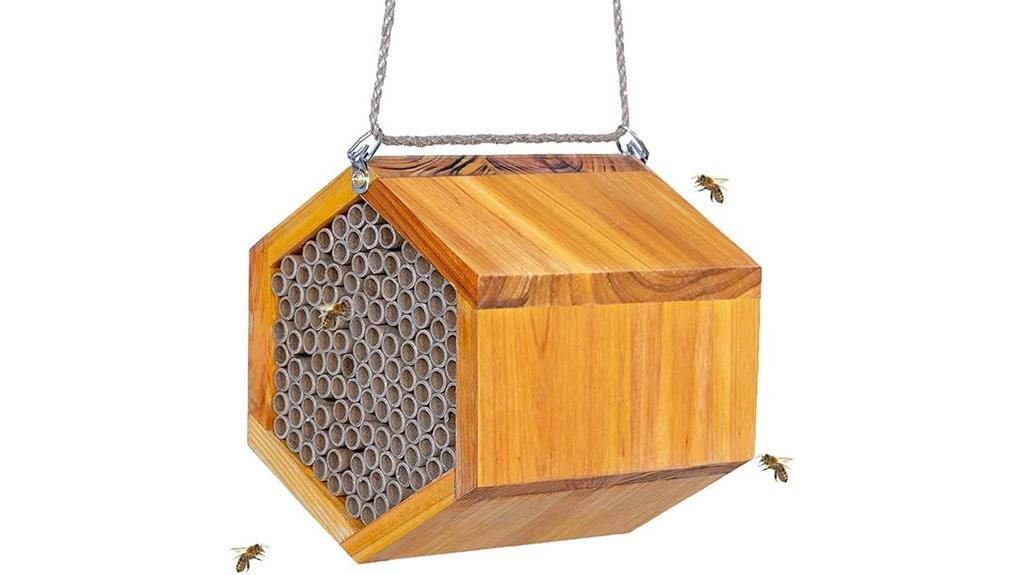 handmade wooden mason bee house
