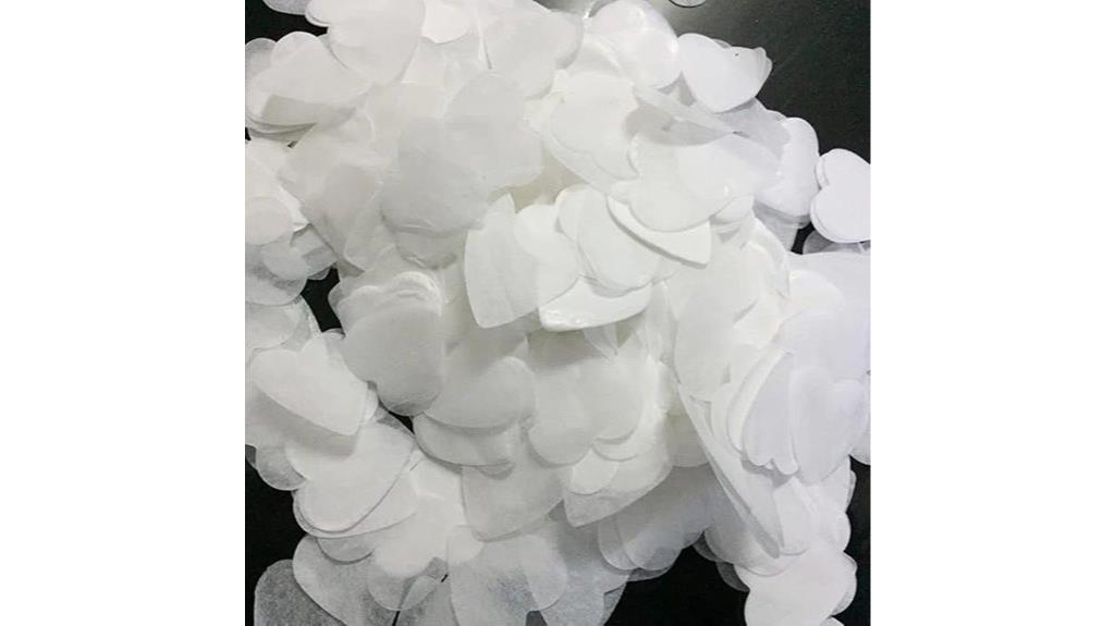 heart shaped biodegradable confetti