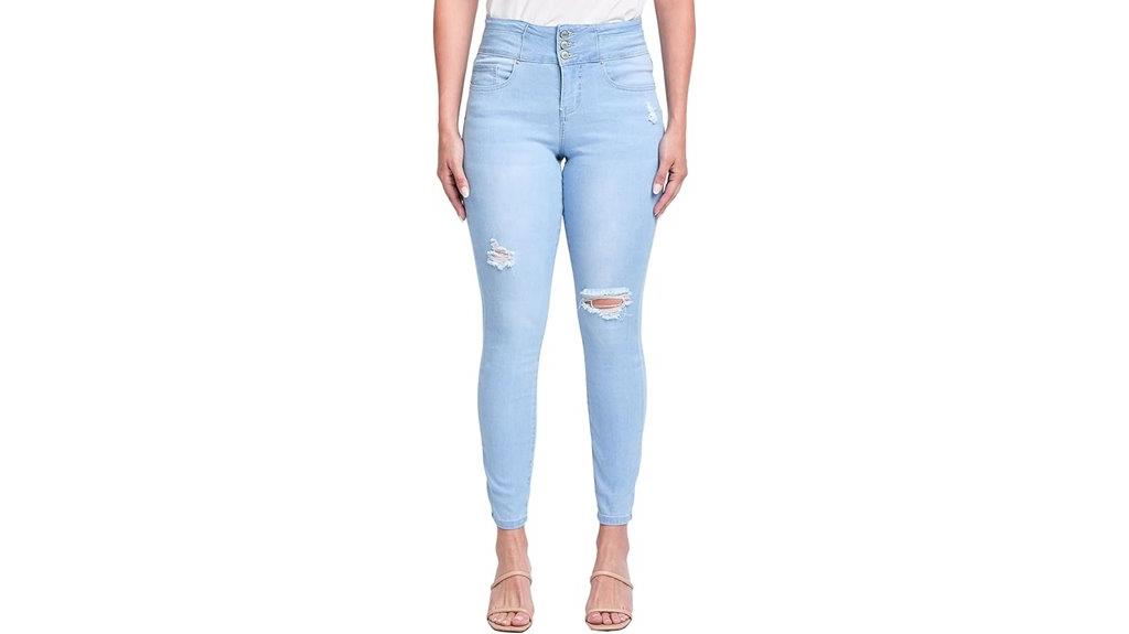 high rise skinny jeans
