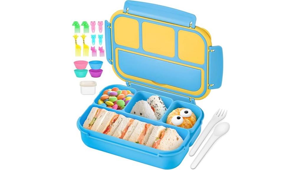 kids adult 4 compartment bento