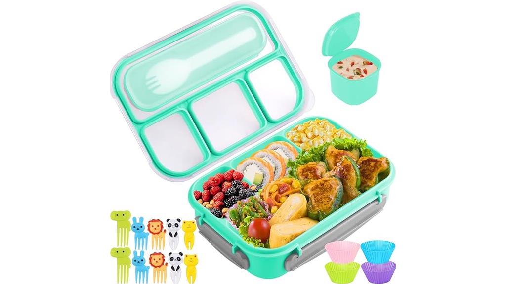 large 1300ml multi compartment bento