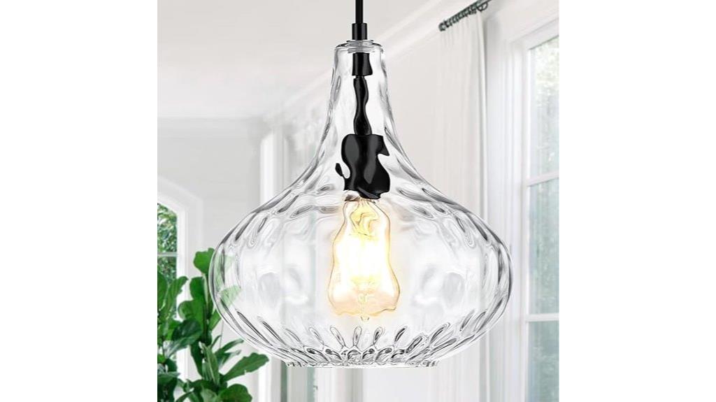 large glass pendant lights