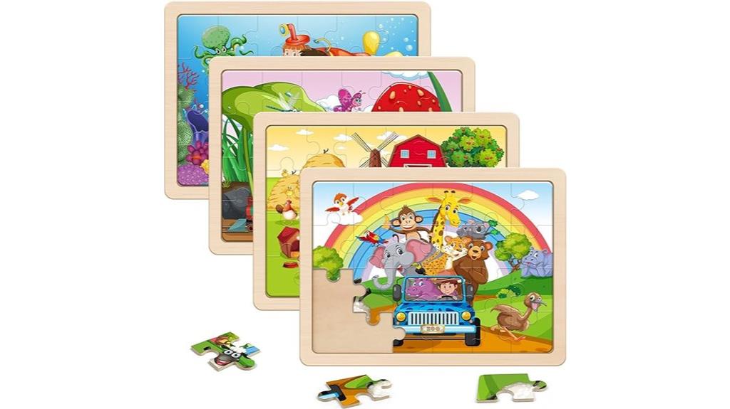 large wooden puzzle set