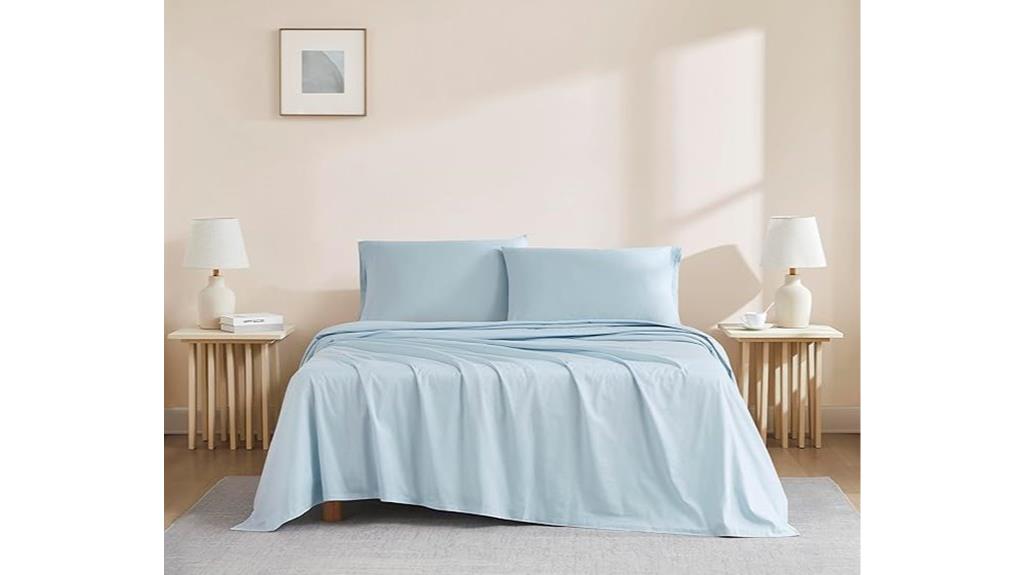 light blue organic cotton sheets
