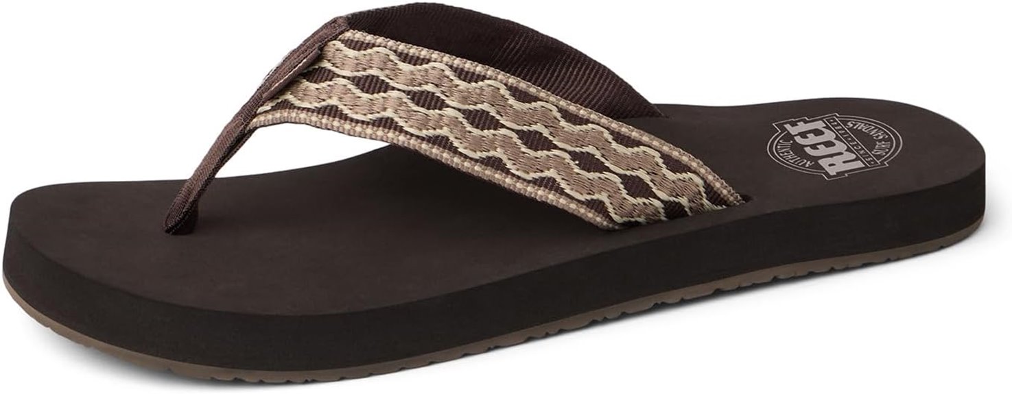 men s smooth flip flops