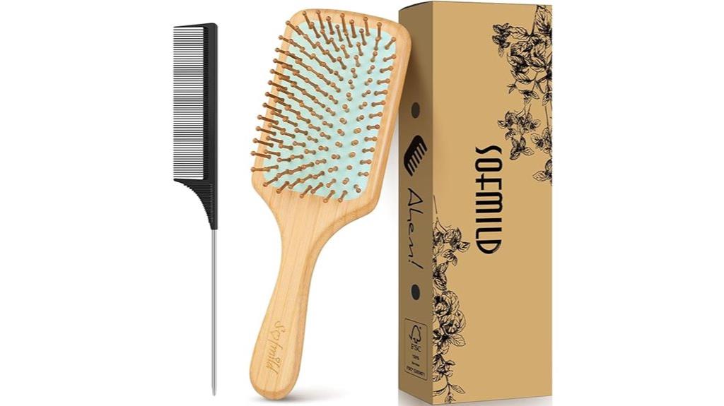 natural bamboo hair brushes