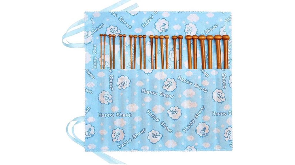 natural bamboo knitting set