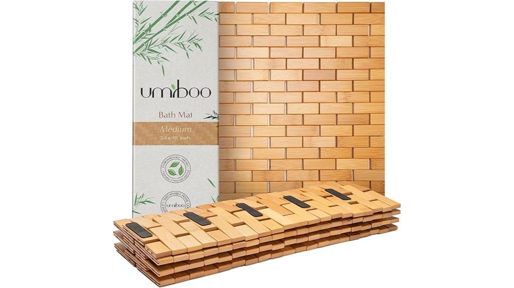natural bamboo non slip mat