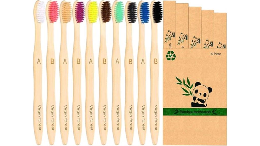 natural bamboo toothbrush pack