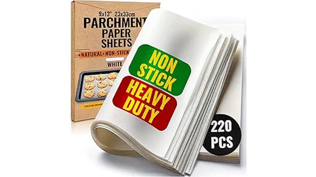 nine by thirteen parchment sheets