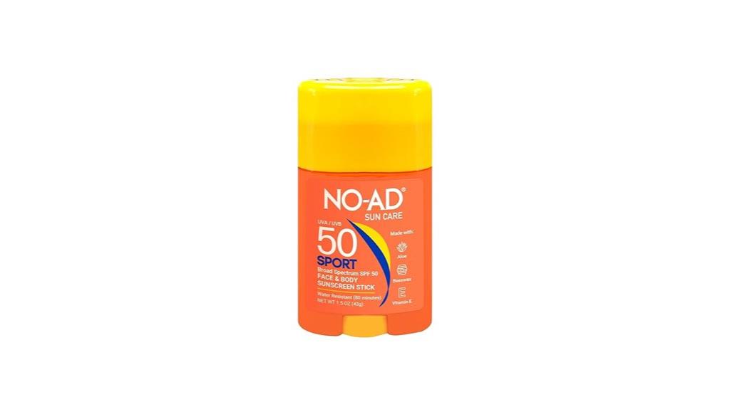 no ads spf 50 sunscreen