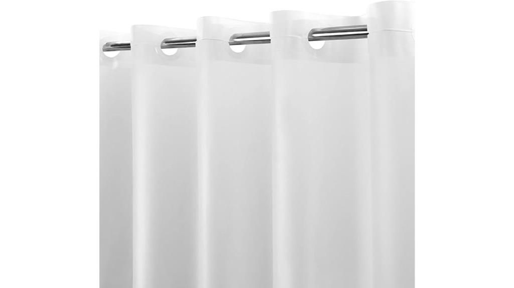 no hook shower curtain