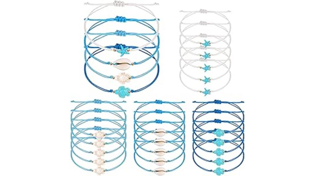 ocean coastal summer bracelets