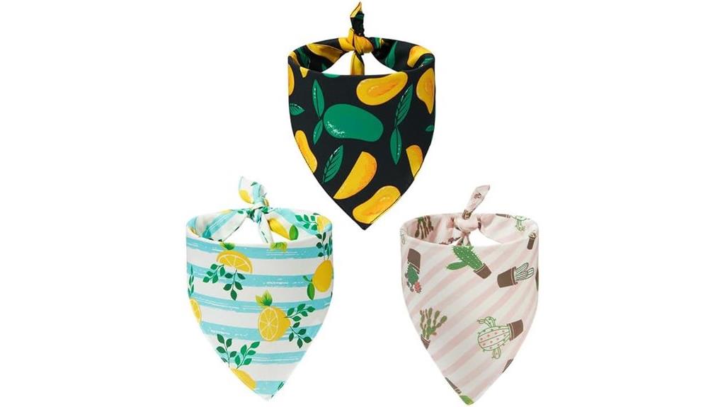 organic cotton dog bandanas