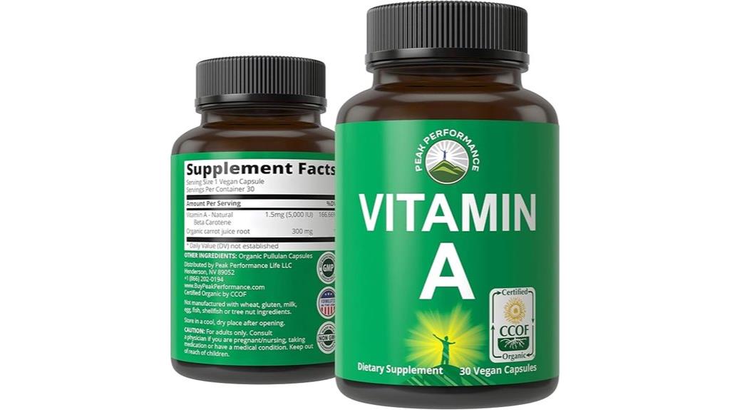 organic vitamin a capsules