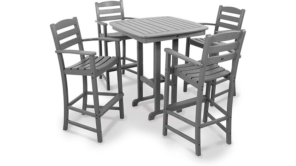 outdoor polywood bar set