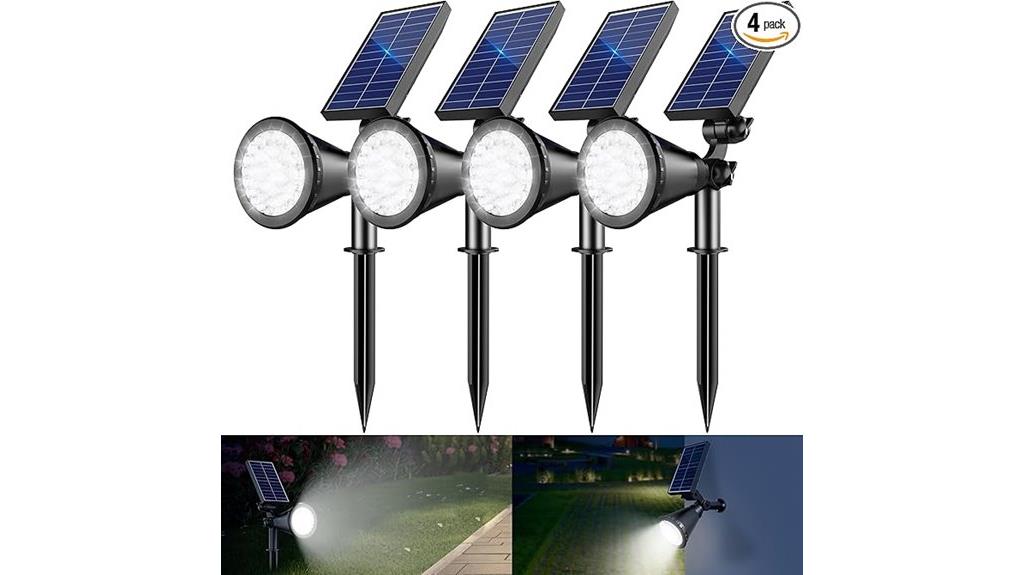 outdoor solar spotlights pack