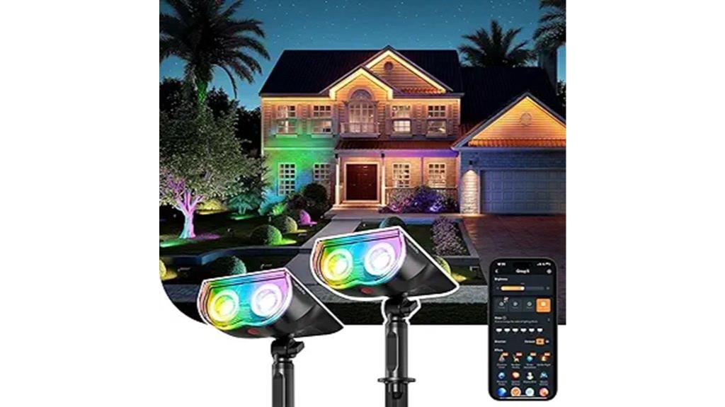 outdoor solar spotlights pack