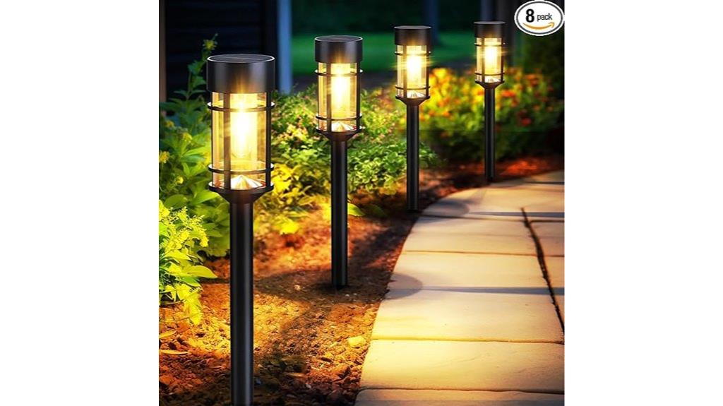 outdoor waterproof solar pathway lights