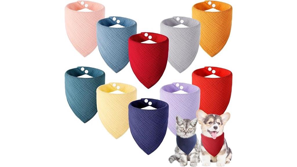 pet cotton triangle bandanas