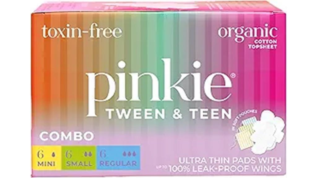 pink menstrual pad for teens