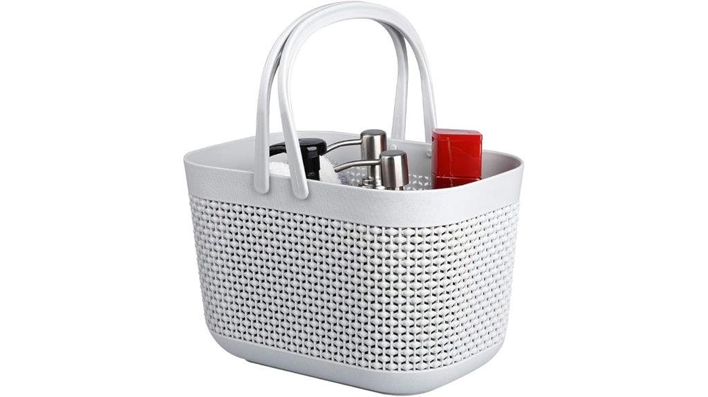 plastic storage baskets with handles