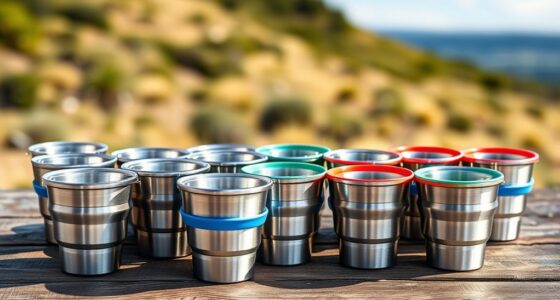 portable durable stainless cups