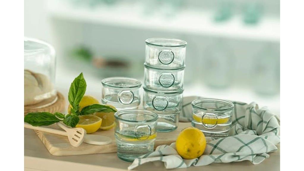 recycled glass tumbler set