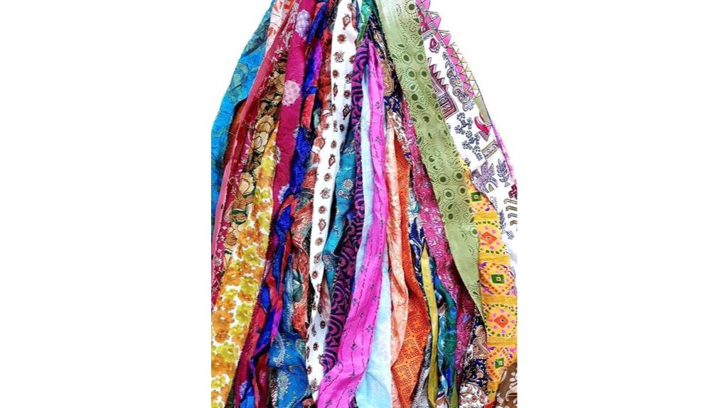 recycled sari silk tassels